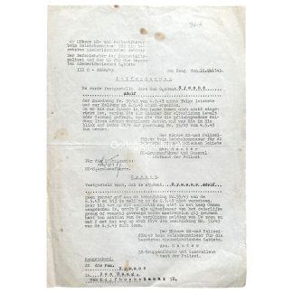 Original WWII German/Dutch Camp Ommen document