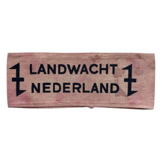 Original WWII Dutch 'Landwacht Nederland' armband