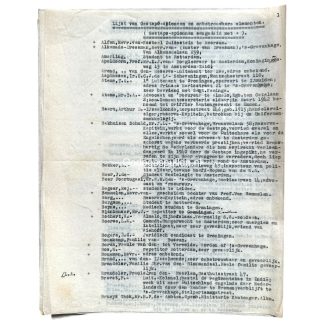 Original WWII Dutch resistance lists of names with Gestapo spies