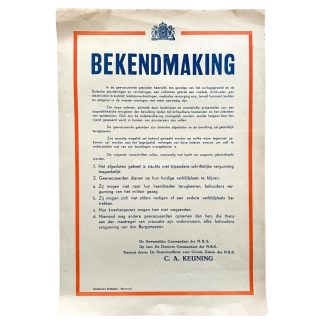 Original WWII Nederlandse Binnenlandse Strijdkrachten poster Barneveld