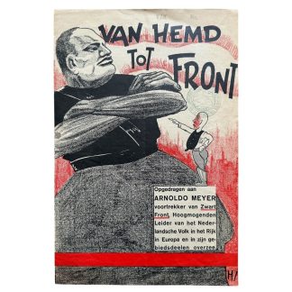 Original WWII Dutch anti Arnold Meijer - Zwart Front leaflet