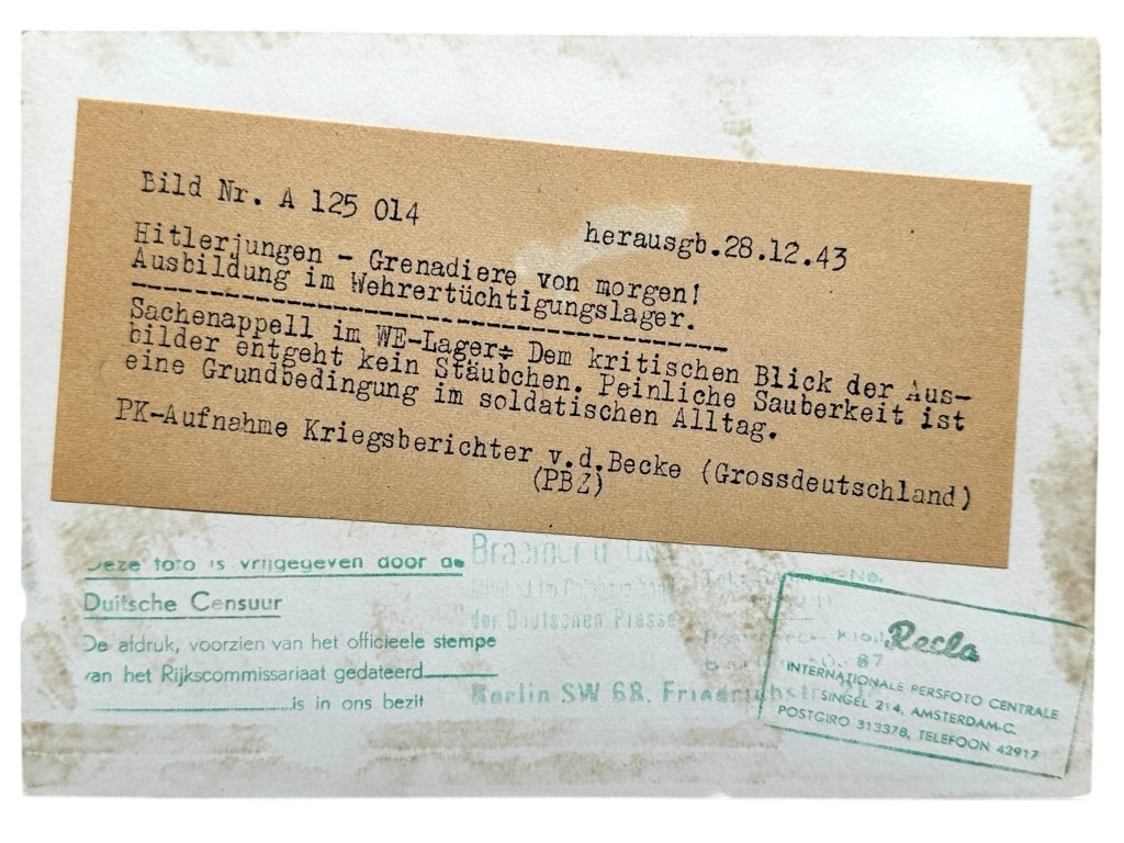 Original WWII German Hitlerjugend photo 'Grossdeutschland'