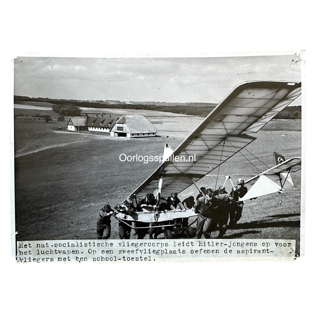 Original WWII German NSFK/HJ glider photo