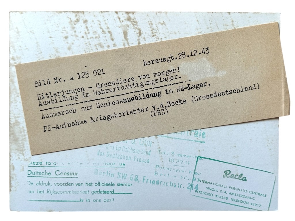 Original WWII German Hitlerjugend photo 'Grossdeutschland'