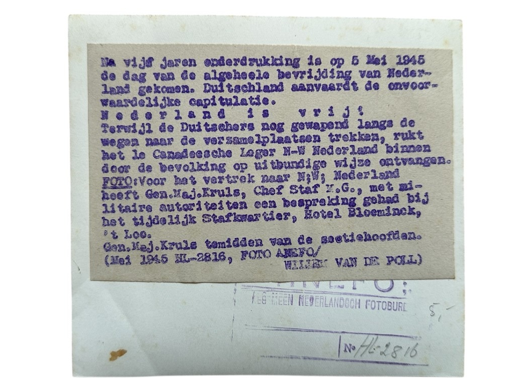 Original WWII Dutch liberation photo May 1945 Apeldoorn - Image 4