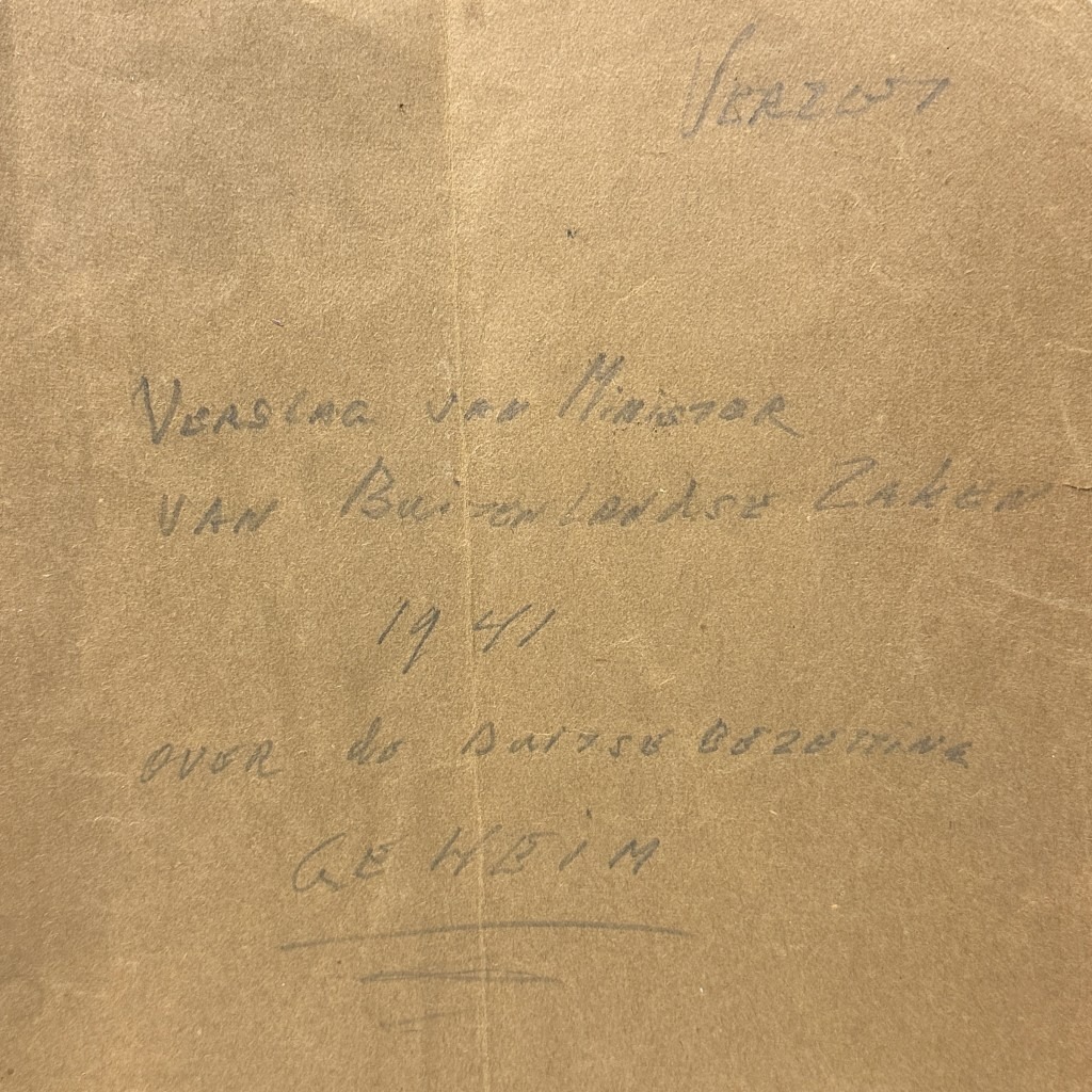 Original WWII Dutch resistance report Minister Eelco van Kleffens 1941 - Image 2