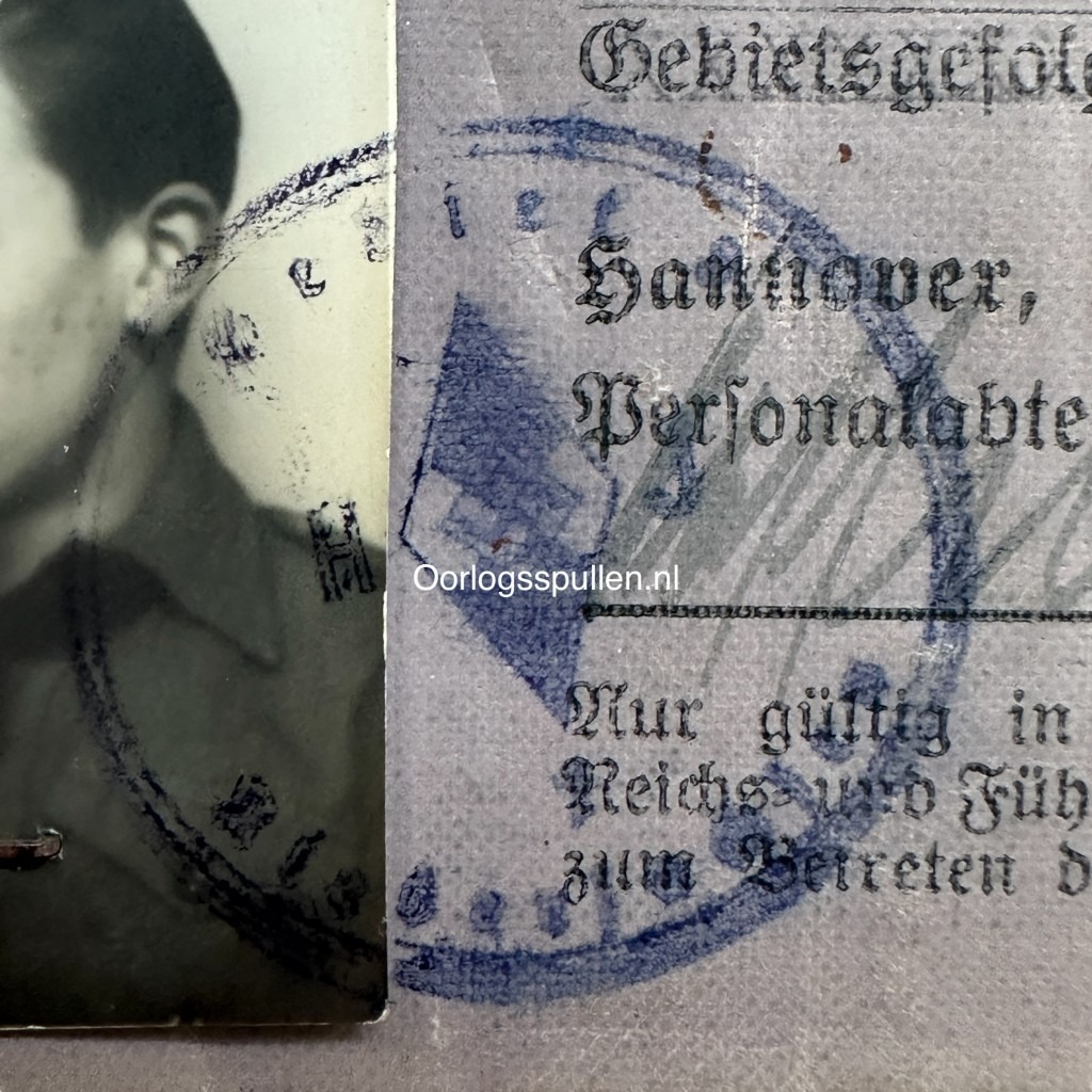 Original WWII German NSDAP Hitlerjugend Ausweis from Hannover