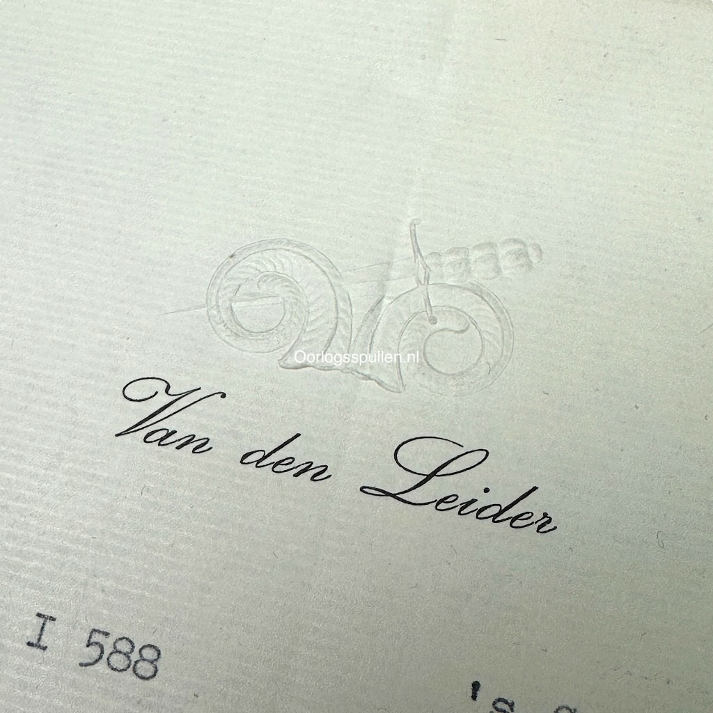 Original WWII Dutch Nationaal Front letter and photo Arnold Meijer