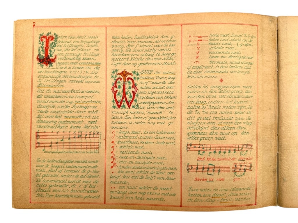 Original 1945 Dutch Waffen-SS volunteer POW camp Harskamp hand drawn songbook - Image 4