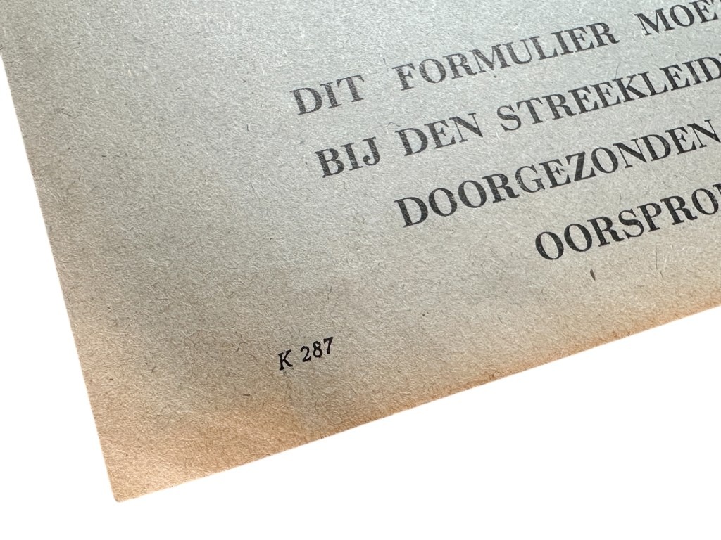 Original WWII Dutch Jeugdstorm form - Image 4