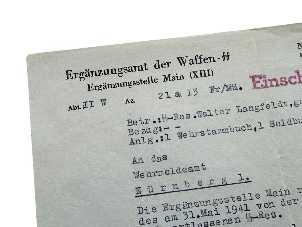 Original WWII German 'Leibstandarte SS Adolf Hitler' documents - Image 4