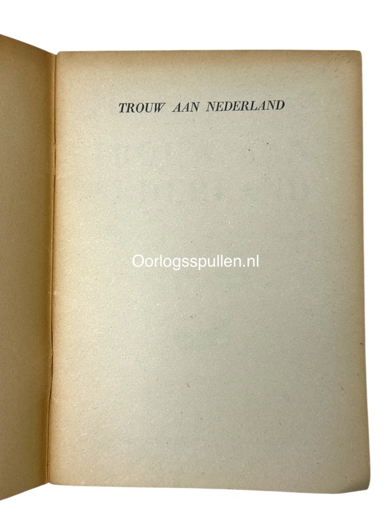 Original WWII Dutch Zwart Front brochure - Trouw aan Nederland