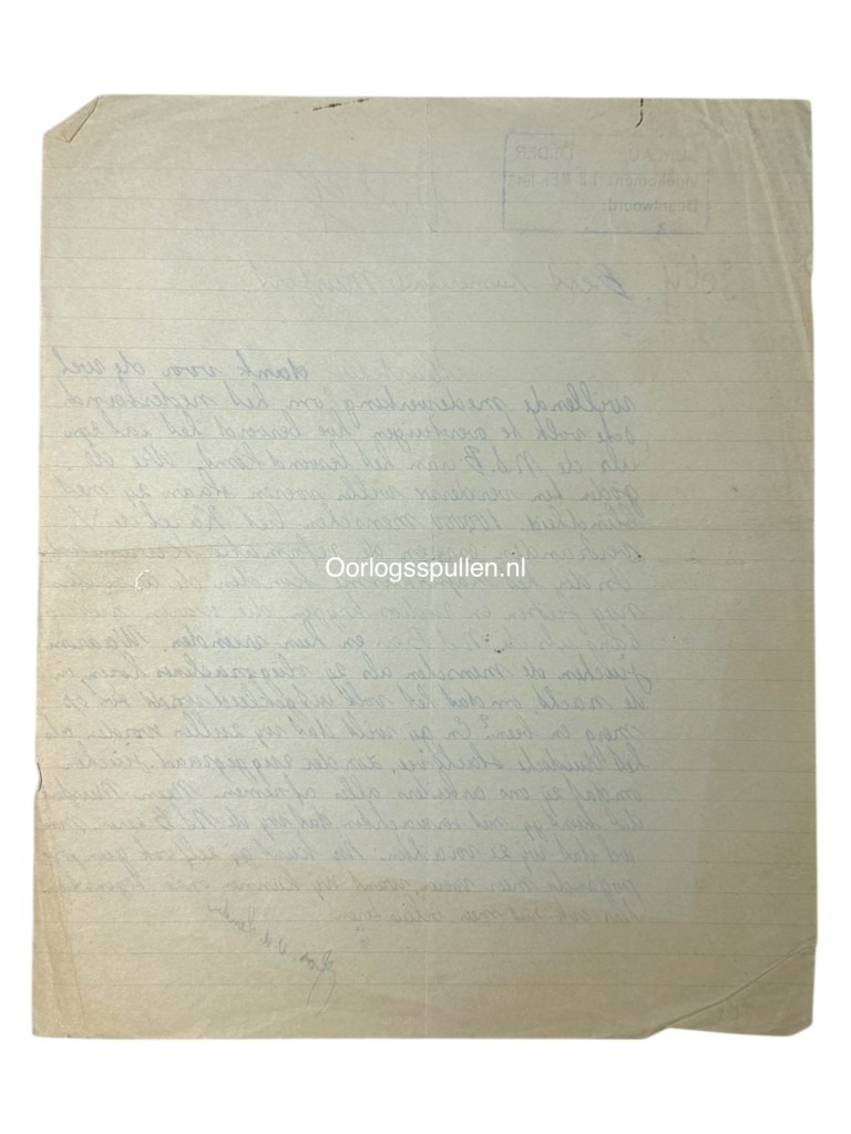 Original WWII Dutch Anti-NSB letter from the possession of Anton Mussert