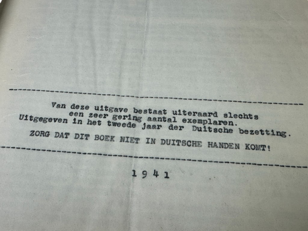 Original WWII Dutch resistance report Minister Eelco van Kleffens 1941 - Image 5