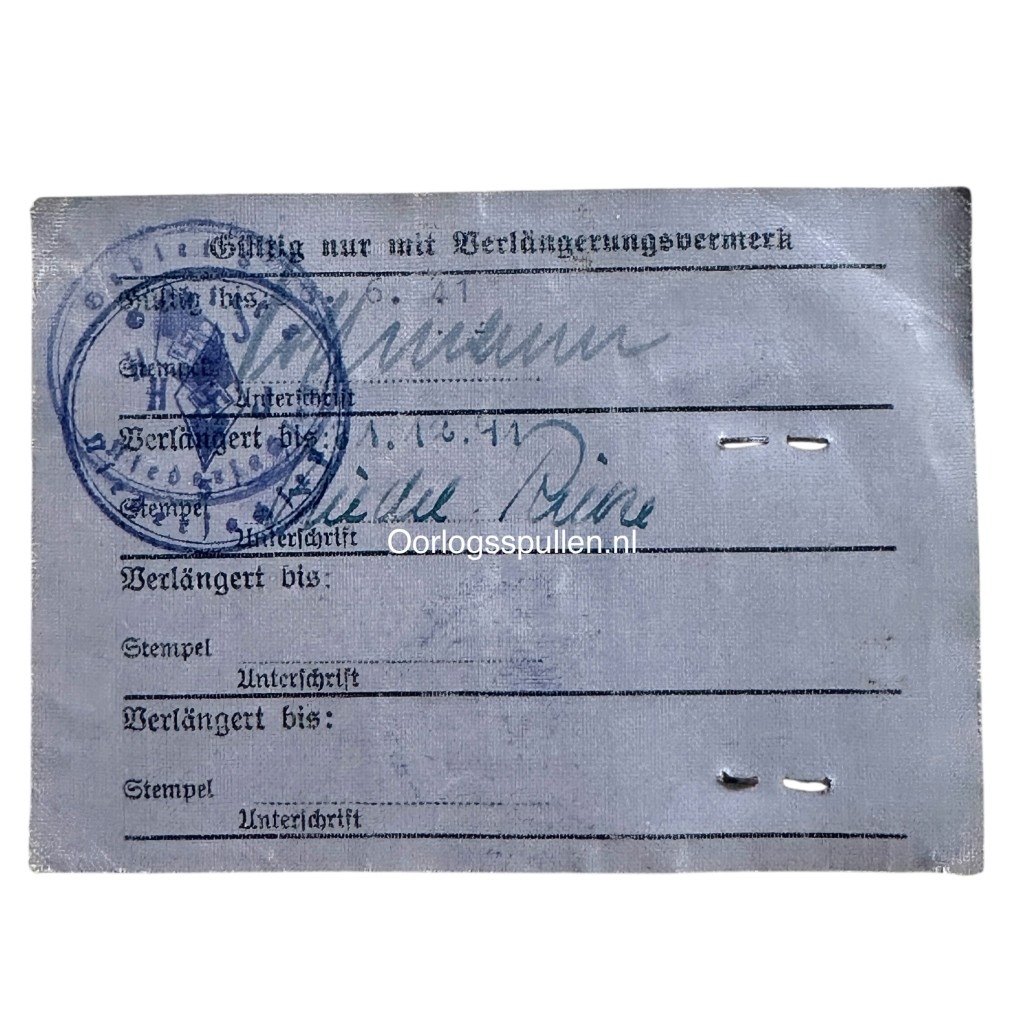 Original WWII German NSDAP Hitlerjugend Ausweis from Hannover