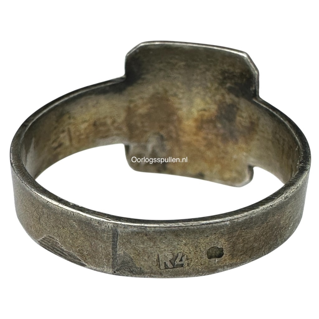 Original WWII Dutch collaboration Wolfsangel ring