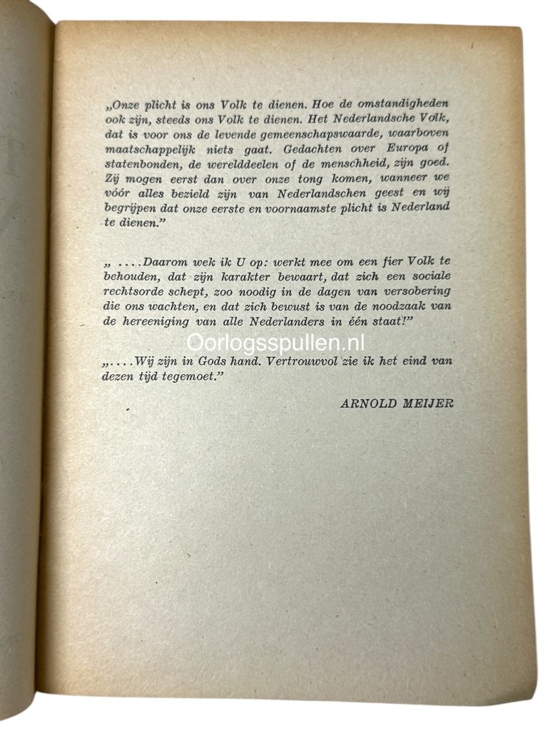 Original WWII Dutch Zwart Front brochure - Trouw aan Nederland