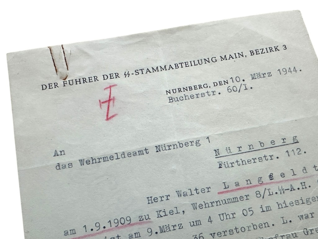 Original WWII German 'Leibstandarte SS Adolf Hitler' documents - Image 6