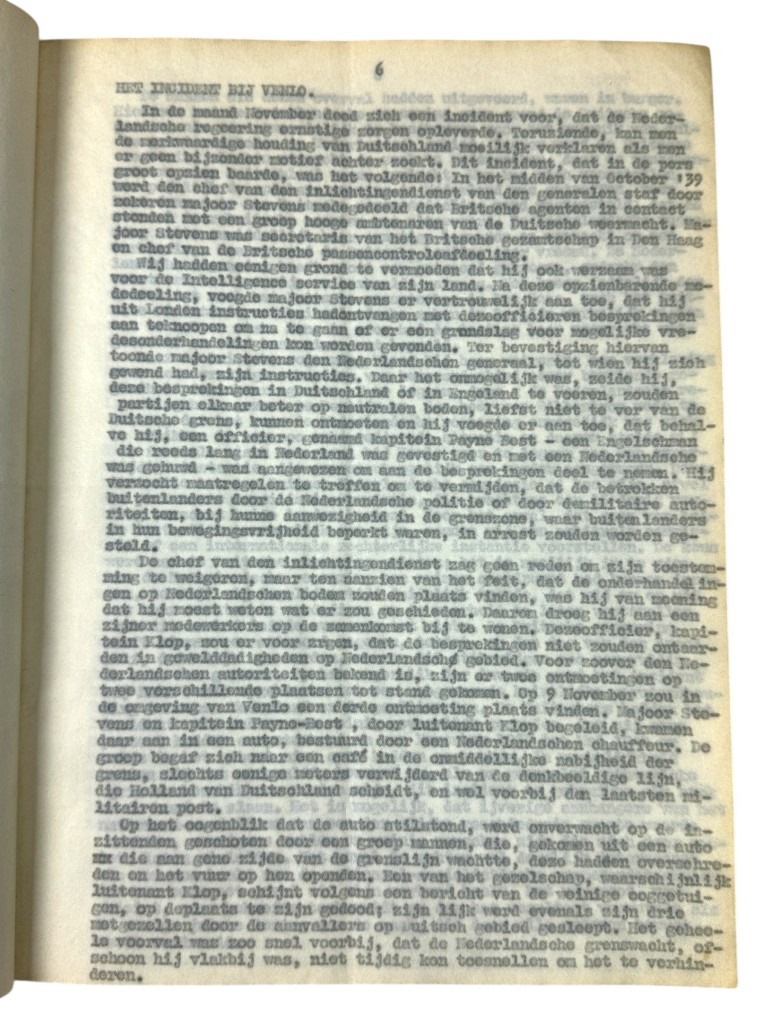 Original WWII Dutch resistance report Minister Eelco van Kleffens 1941 - Image 9