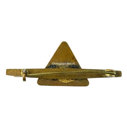 Nsb Triangular Pin Original WWII Dutch NSB tie pin - Oorlogsspullen.nl - Militaria shop