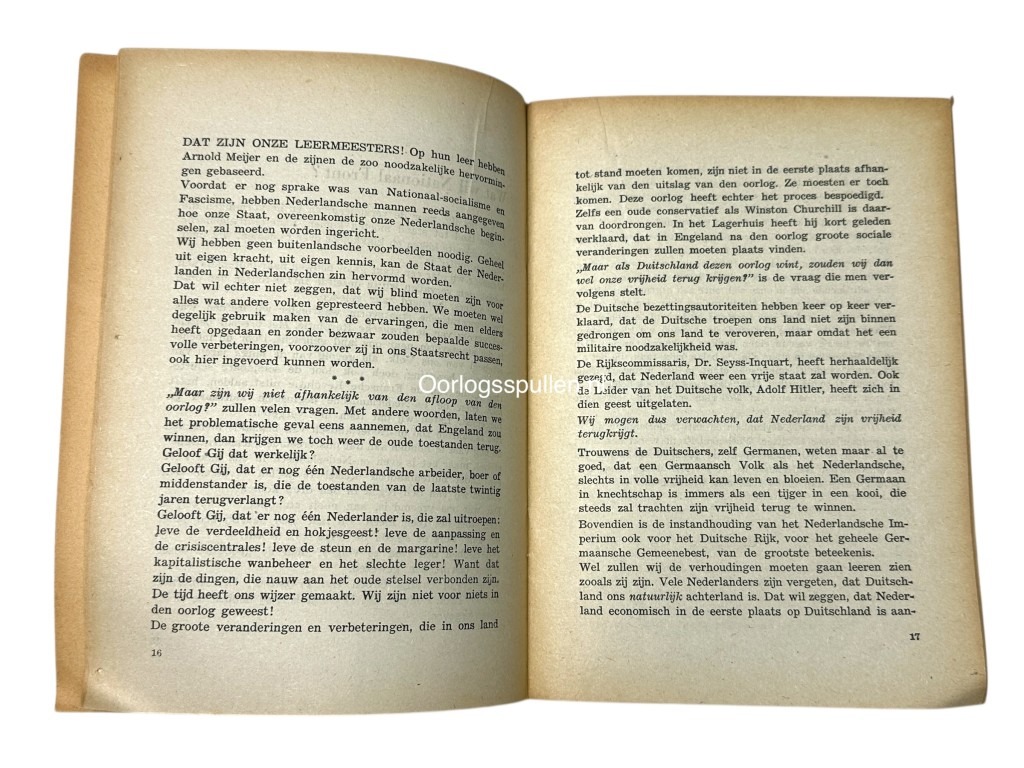 Original WWII Dutch Zwart Front brochure - Trouw aan Nederland