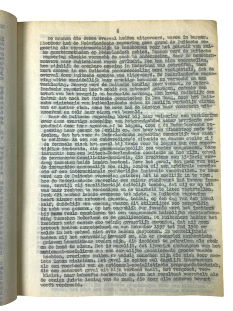 Original WWII Dutch resistance report Minister Eelco van Kleffens 1941 - Image 10