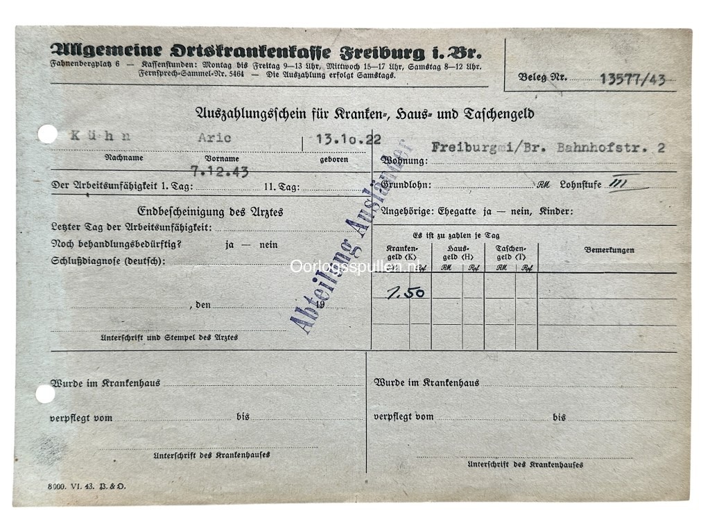 Original WWII Dutch large 'Arbeitseinsatz' grouping Delft / Freiburg - Image 20