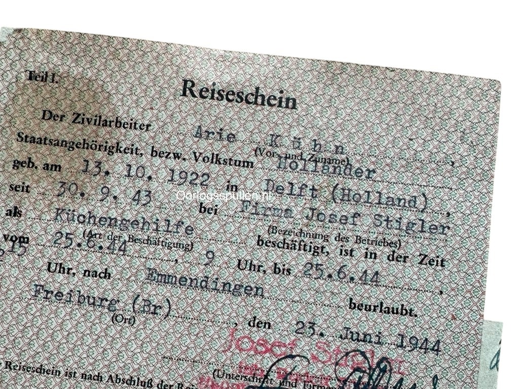 Original WWII Dutch large 'Arbeitseinsatz' grouping Delft / Freiburg - Image 10