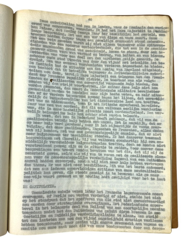 Original WWII Dutch resistance report Minister Eelco van Kleffens 1941 - Image 15