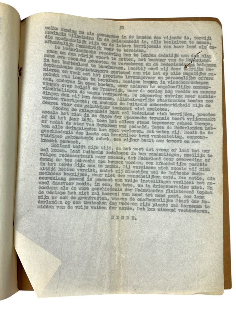 Original WWII Dutch resistance report Minister Eelco van Kleffens 1941 - Image 16