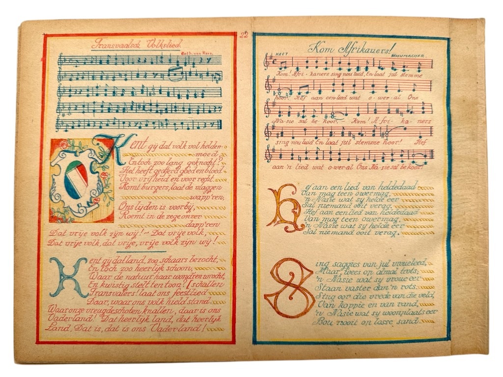 Original 1945 Dutch Waffen-SS volunteer POW camp Harskamp hand drawn songbook - Image 18