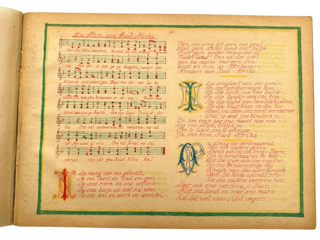 Original 1945 Dutch Waffen-SS volunteer POW camp Harskamp hand drawn songbook - Image 21