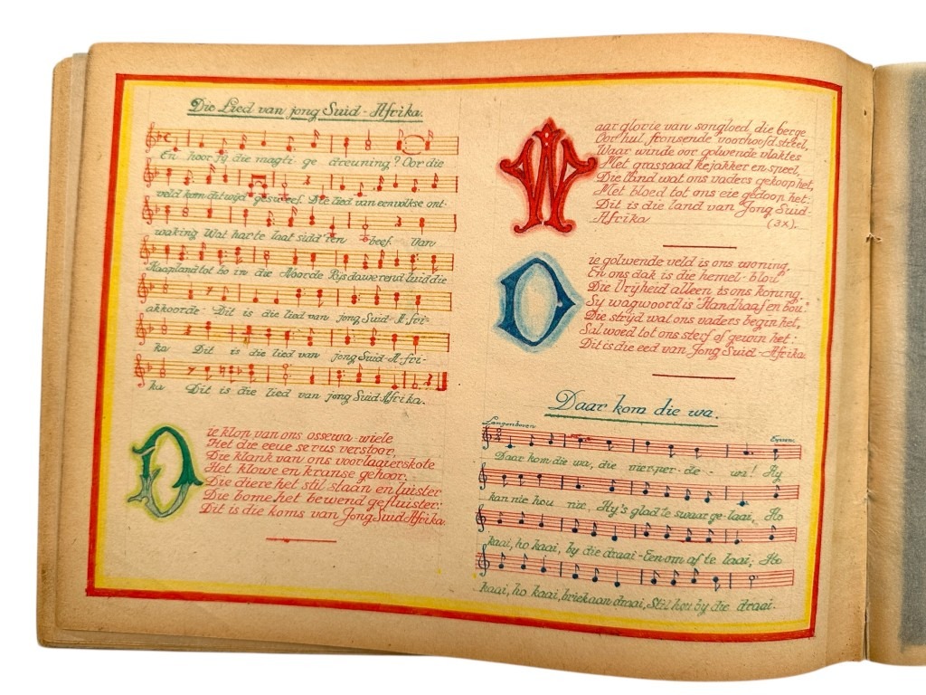 Original 1945 Dutch Waffen-SS volunteer POW camp Harskamp hand drawn songbook - Image 22