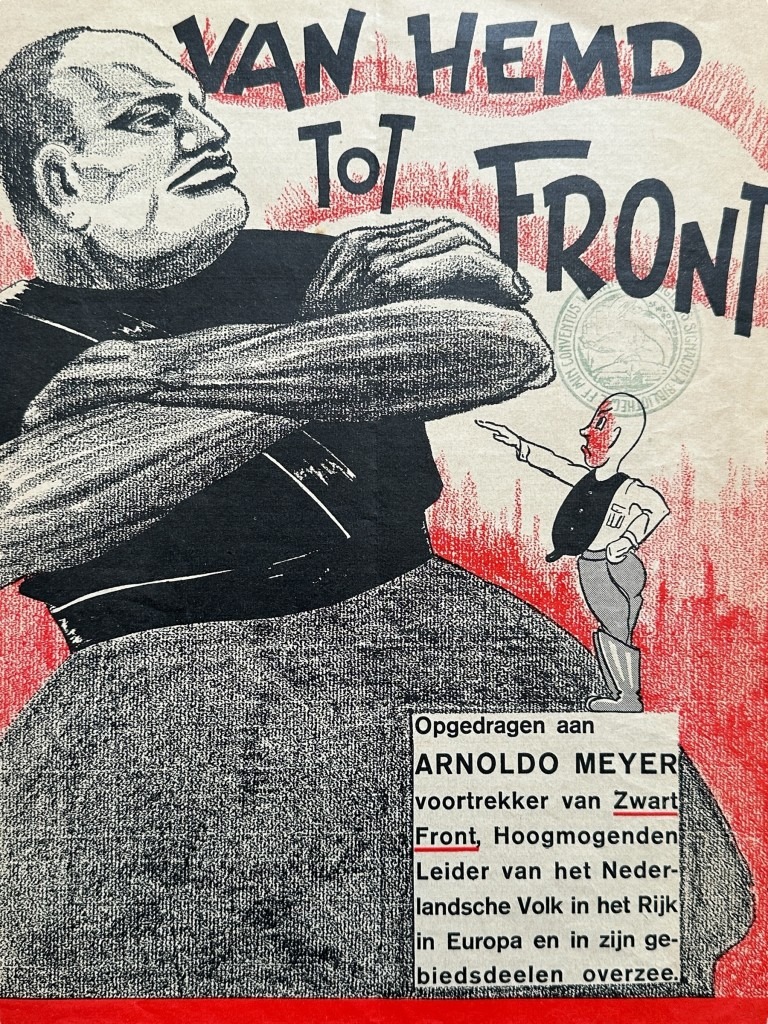 Original WWII Dutch anti Arnold Meijer - Zwart Front leaflet