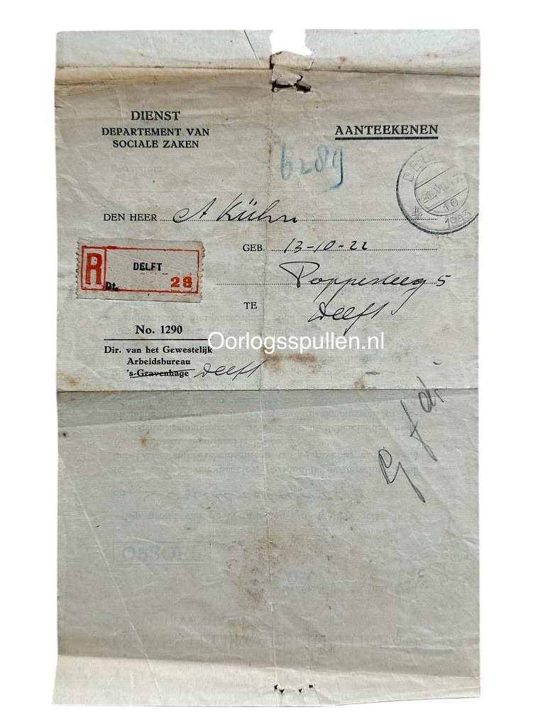 Original WWII Dutch large 'Arbeitseinsatz' grouping Delft / Freiburg - Image 28