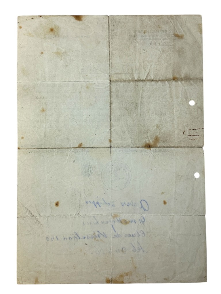 Original WWII German SD (Sicherheitsdienst) Bescheinigung Den Haag - Image 5