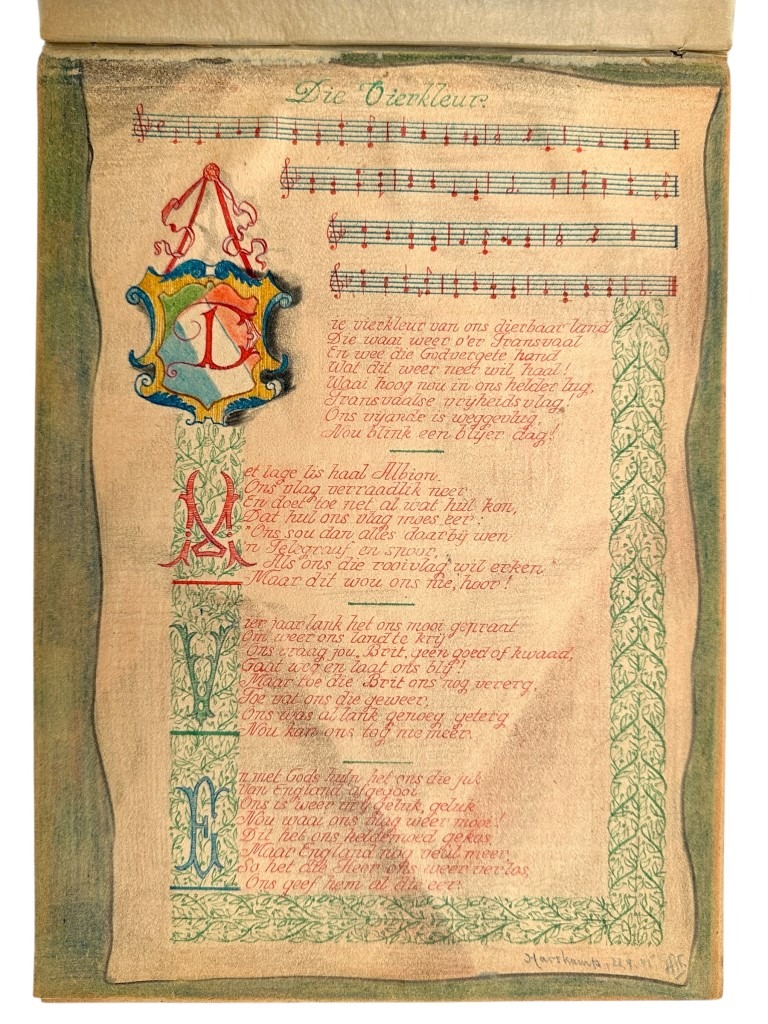 Original 1945 Dutch Waffen-SS volunteer POW camp Harskamp hand drawn songbook - Image 28