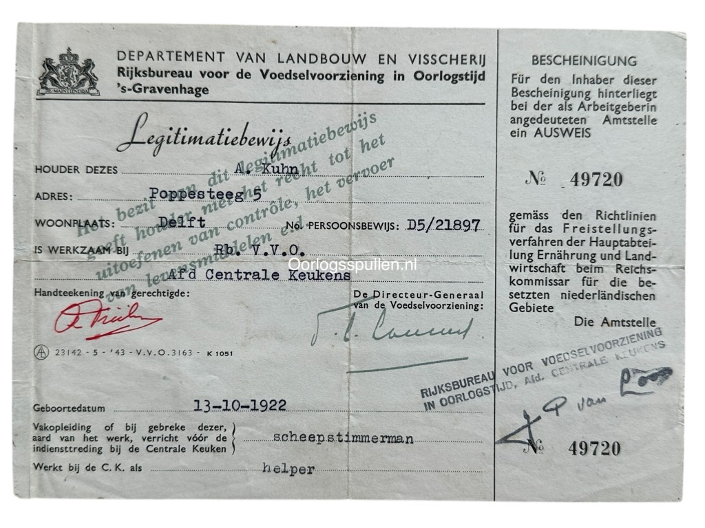 Original WWII Dutch large 'Arbeitseinsatz' grouping Delft / Freiburg - Image 47