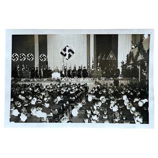 Original WWII Dutch NSB photo Dr. Arthur Seyss-Inquart speech in Utrecht