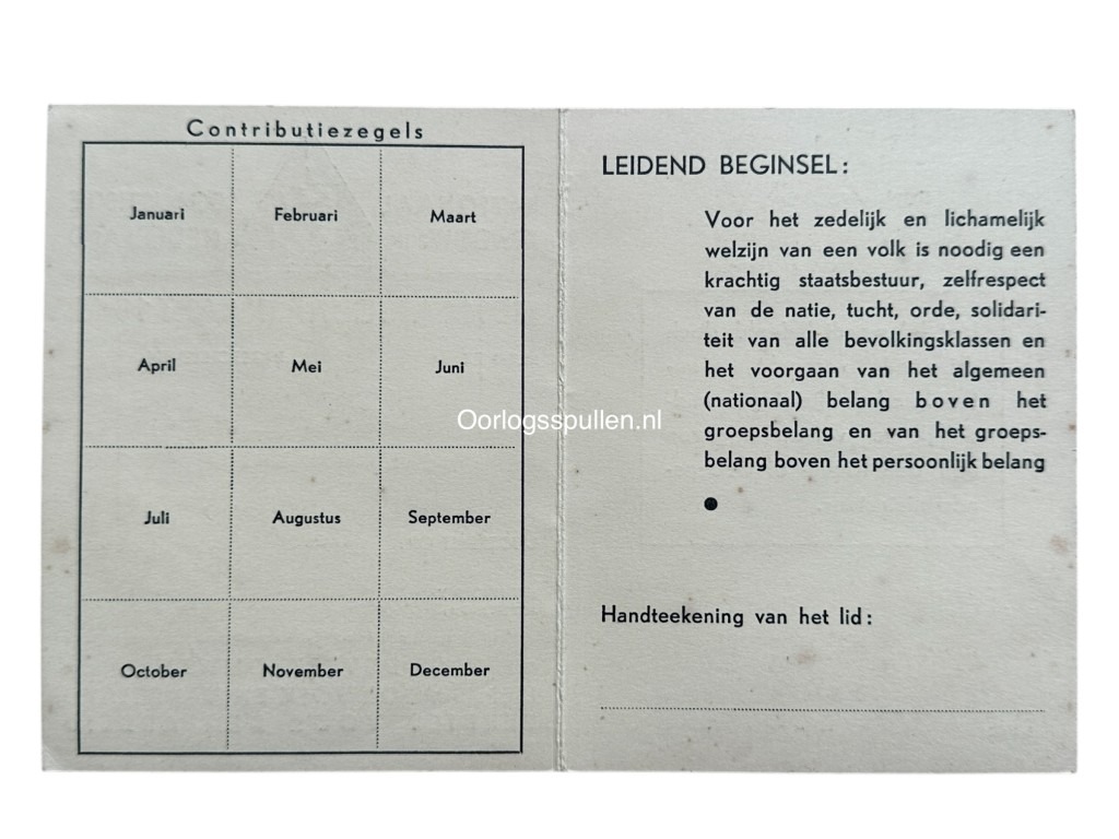 Original WWII Dutch NSB set from Hillegersberg