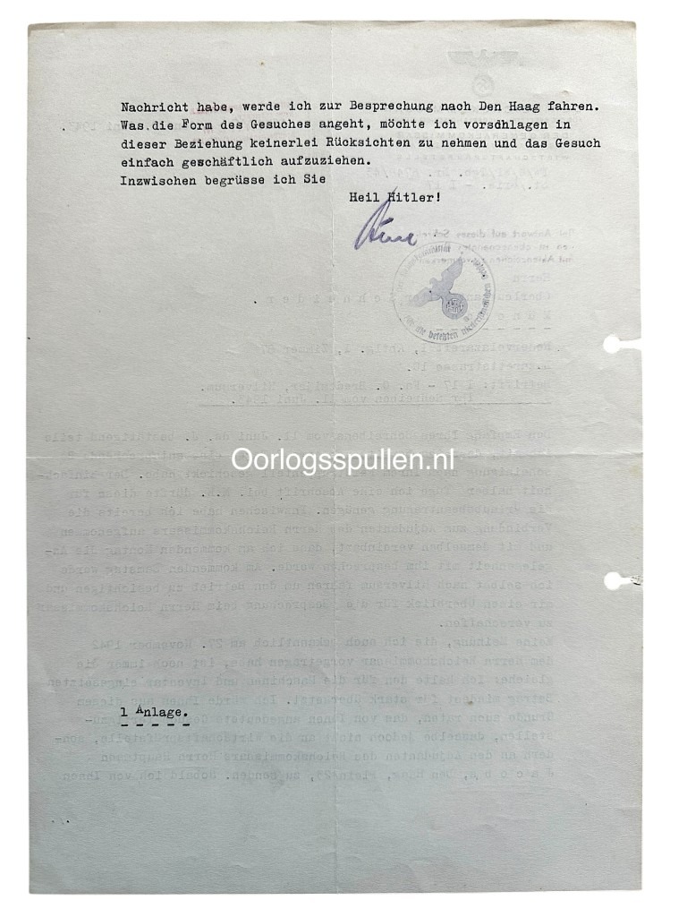 Original WWII German Kanzlei des Führers der NSDAP set Hilversum