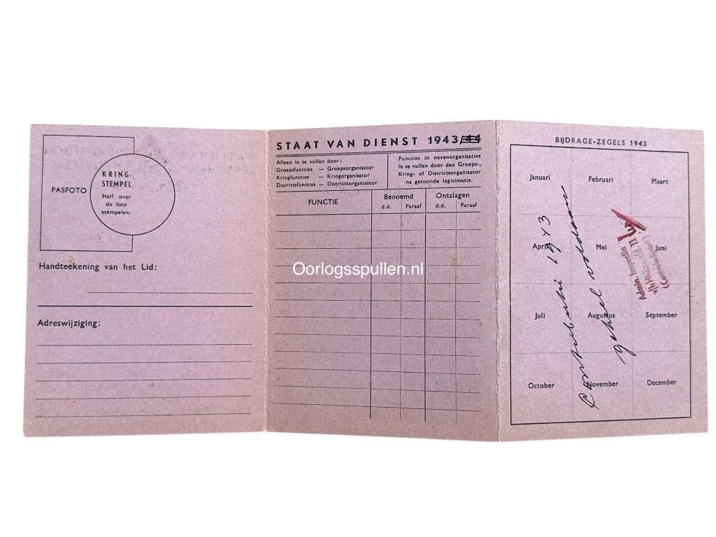 Original WWII Dutch NSB set from Hillegersberg