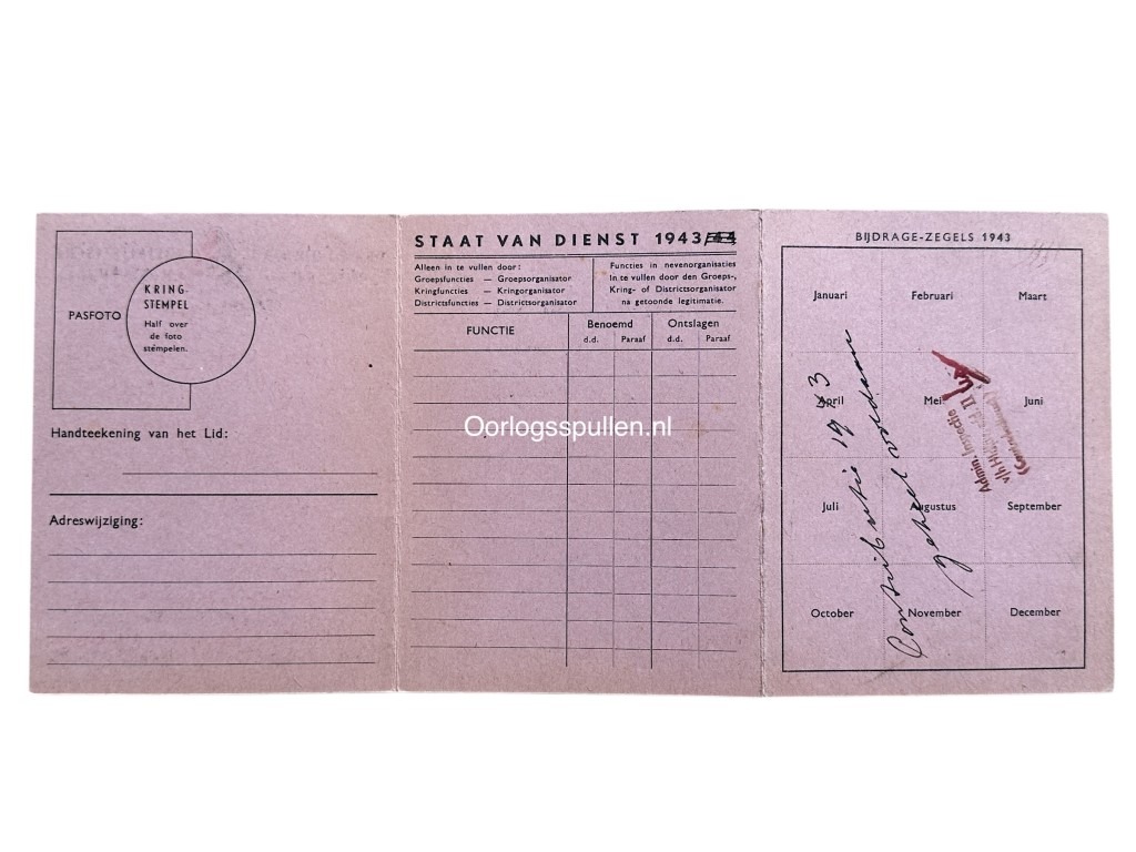 Original WWII Dutch NSB set from Hillegersberg