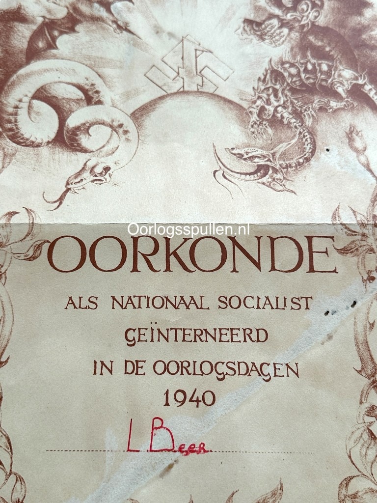 Original WWII Dutch NSB set from Hillegersberg