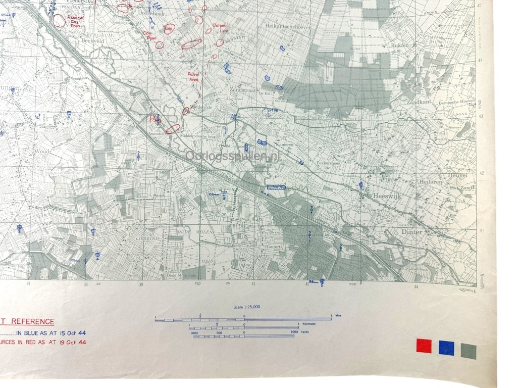 Original WWII British Secret map for Operation Pheasant – ’s-Hertogenbosch