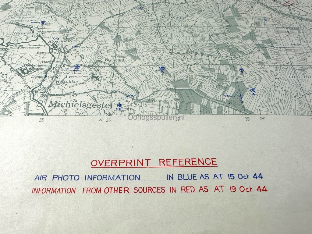 Original WWII British Secret map for Operation Pheasant – ’s-Hertogenbosch