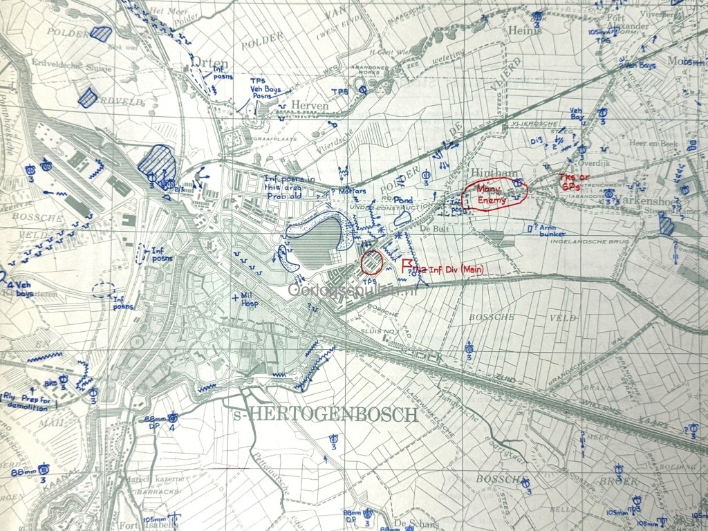 Original WWII British Secret map for Operation Pheasant – ’s-Hertogenbosch