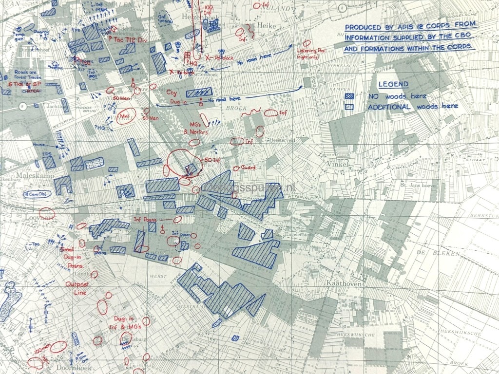 Original WWII British Secret map for Operation Pheasant – ’s-Hertogenbosch