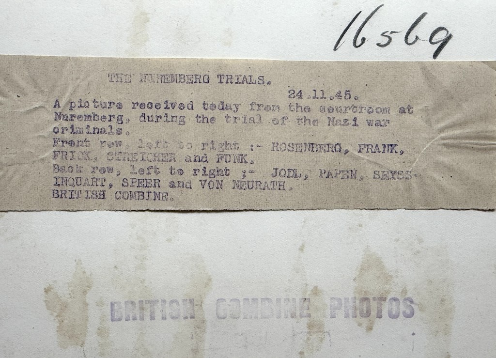 Original British Nuremberg trials photo of the war criminals - Image 4