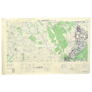 Original WWII British map for Operation Veritable: Groesbeek and the Reichswald - militaria collectibles